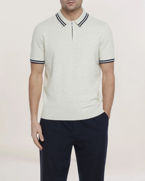 MAHANI-Knitwear-SS Regular T Stitched Half-Zip Polo- Ted Baker Romania